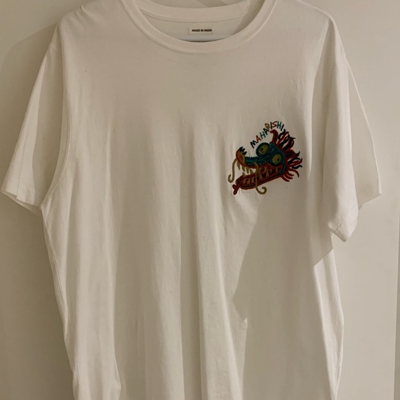 Maharishi White Embroidered T-Shirt - Picture 1 of 3